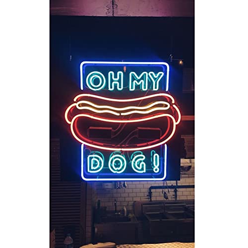 Amazon | ネオンサイン ホットドッグ HOT DOG NEON SIGN 看板デザイン