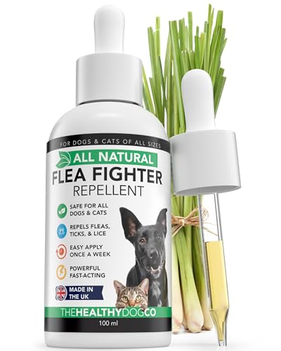 Solución Para El Tratamiento Y La Prevención Natural De Las Pulgas | Solución Para Perros Y Gatos | Mata, Previene Y Controla Las Pulgas, Las Garrapatas Y Los Piojos