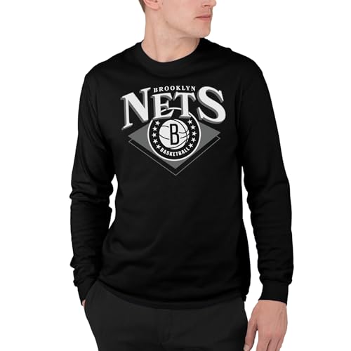 Junk Food NBA - Brooklyn Nets Court Classic Adult LS T-Shirt Black