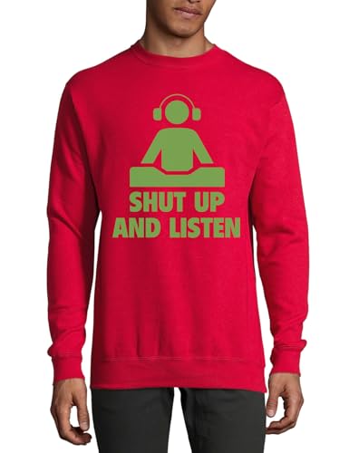Pull rouge en coton avec slogan pour femme en maille confortable