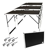 TRUTZHOLM 3-er Set Multifunktionstisch mit Ausziehfunktion 100x60 cm 90kg...