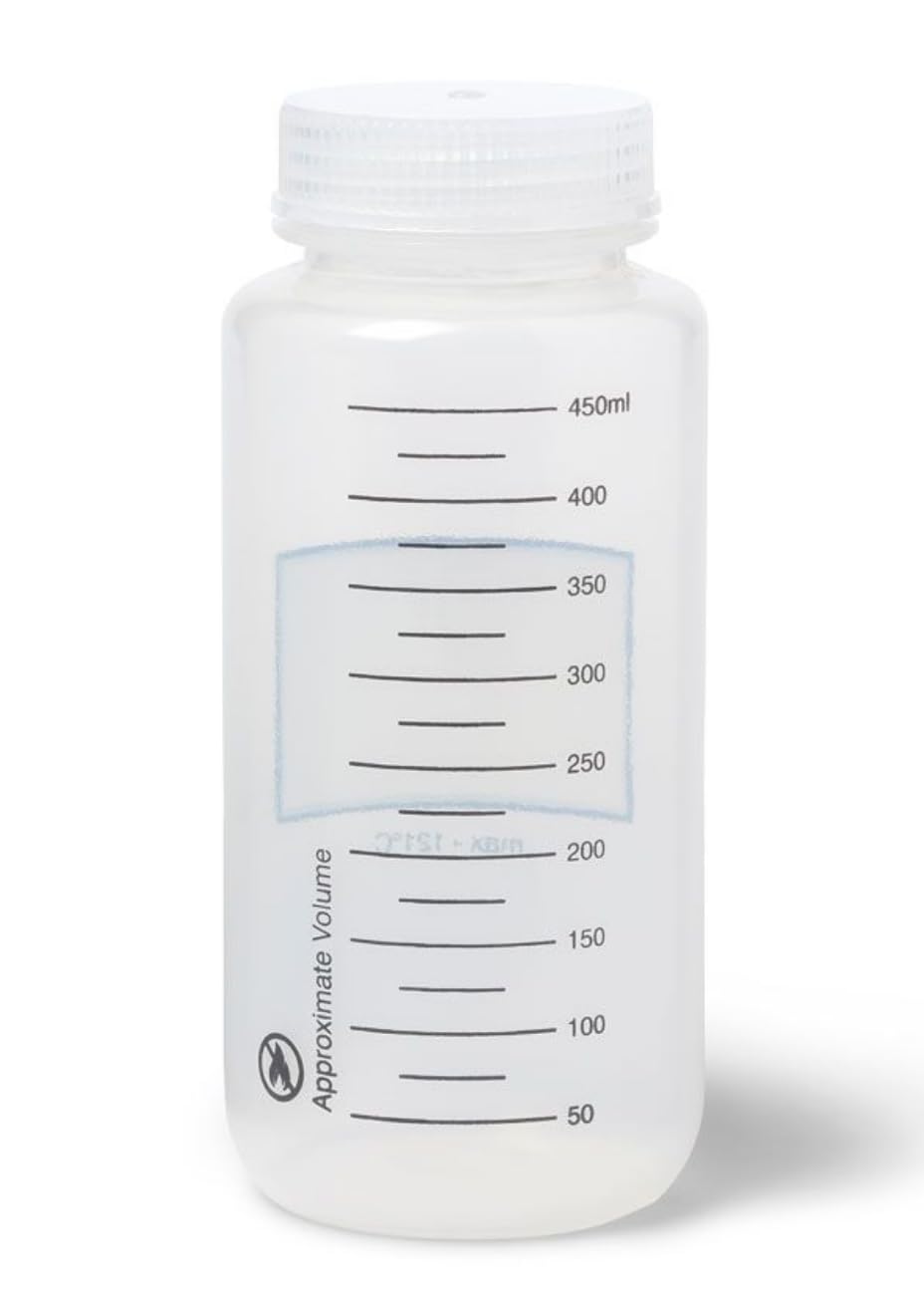 United Scientific® Unistore™ - Sample Containers with Lids - Polypropylene Wide Mouth Graduated Reagent Bottle - 16 Oz Bottles (500ml) Multi-Purpose