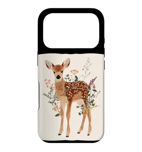 �f�G�ȉԂƎ��̎q���̃O���t�B�b�N�R�X�`���[���B �X�}�z�P�[�X iPhone 17 Pro �p
