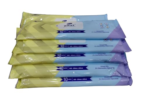 Image of wet wipes for adults pack of 20 (200) pieces 320mmx320mm) Romsons