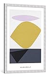 victor vasarely zebras Victor Vasarely / Souzon kunst für alle Bild mit Bilder-Rahmen: Victor Vasarely Souzon - dekorativer Kunstdruck, hochwertig gerahmt, 70x100 cm, Silber gebürstet