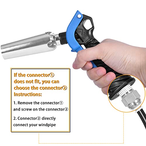 Industrial Air Blow Gun For Compressor, Venturi Air Nozzle Blow Gun Air Compressor Gun With High Flow Venturi Nozzle, 1/4-Inch With High Flow Pneumatic Air Blow Gun Kit #TOP5