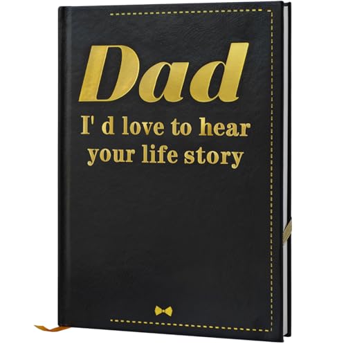Dad I Want to Know Your Life Story Leather Journal (Hardcover) - Tell Me Your Story Dad Book - A Meaningful Keepsake for Husband to Share His Story - Fathers Day Birthday Gifts from Daughter Son