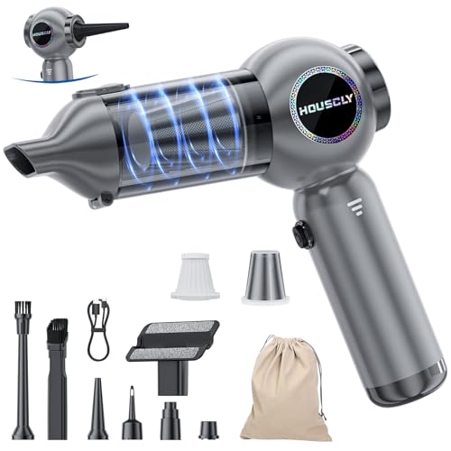 Houscly 25000Pa Cordless Handheld Car Vacuum 4-in-1