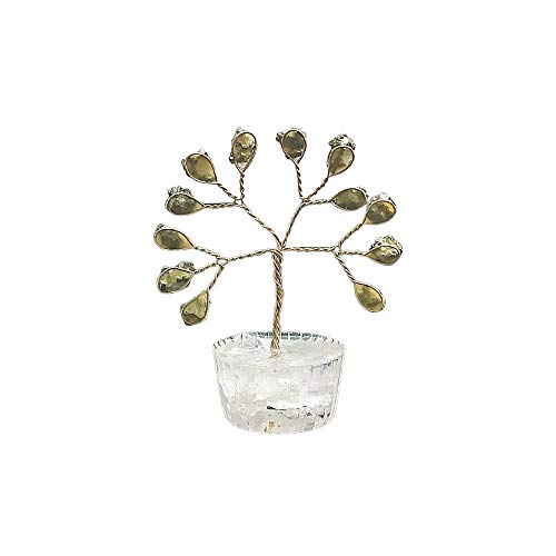 Árvore de Pedra Pirita Base Cristais 7cm - Sucesso