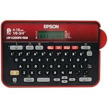 LABELWORKS Epson LW-K200PX-RDB Portable QWERTY Keyboard Label Maker for Home & Hobbies Craft, Organize, and Personalize - Red Black Printer