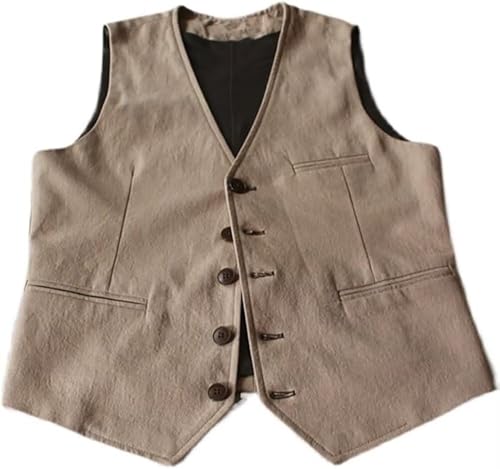 Mens Summer Casual Cotton Linen Sleeveless Lightweight Vest Beach Waistcoat4
