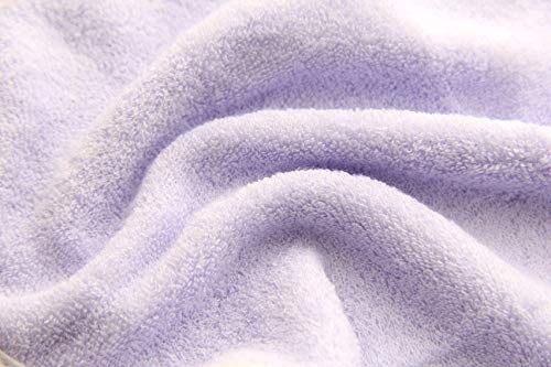 Bamboo Baby Washcloths - Hypoallergenic 2 Layer Ultra Soft Absorbent Bamboo Towel - Newborn Bath Face Towel - Natural Reusable Baby Wipes for Delicate Skin - Baby Registry as Shower (Purple, 6 Pack)