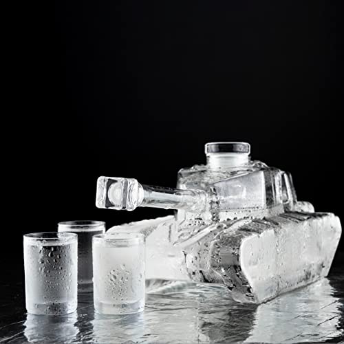 Froster Panzer Karaffe, Whisky Karaffe 1000 ml, Tankförmige Dekanter – Ansicht 6