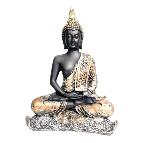Image of Buddha Statue for Home Decor, Garden and Gifting, Made of Resin, Premium Luxury Decoration Showpiece, Vastu Feng Shui for Good Luck, Happiness (Antique 23 CM)