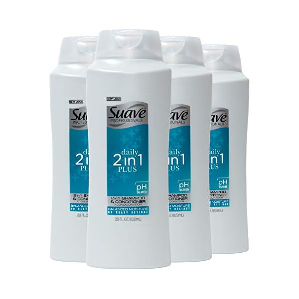 Suave Professionals 2 in 1 Shampoo and Conditioner for Cleansed Hair Daily Plus Hair Shampoo and Conditioner Formula…