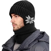 Men's Winter Beanie Hats Scarf Set with Earflap only .19: eDeal Info