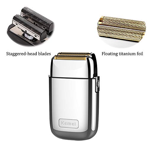 Kemei Metal Professional Double Electric Shaver For Men Electric Razors Barber Supplies Hair & Beard Trimmer Cordless Rechargeable #TOP2