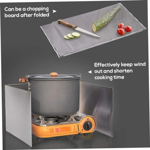 Cuisine de camping pliable avec pare-vent pour réchaud extérieur - 4