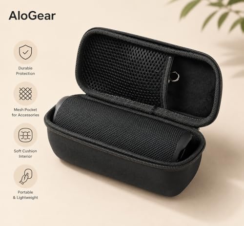 Image of Travel Carry Case for New JBL Flip 7, 6, 5, 4, 3 Portable Speaker, Shockproof, Dustproof, Protective Cover Storage Bag (EVA Box Black)