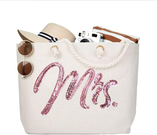 ELEGANTPARK Future Mrs. Large Bride Tote Bag Personalized Wedding Bachelorette