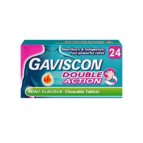 Gaviscon Double Action Mint Flavour Chewable Tablets, 24 Tablets