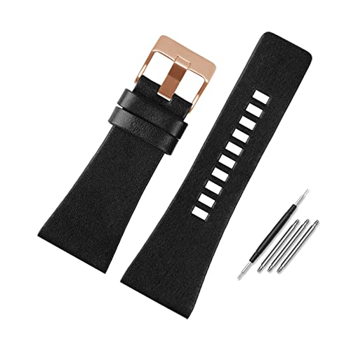 Image of SAXTZDS Genuine Leather Watchband 22mm - 34mm Men's Watch Wristband Watch Replacement Strap + Installation Tool, 32mm