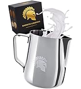 Outbit Milchkännchen Edelstahl 600ml - Milchaufschäumer Mit Deckel Für Latte Art