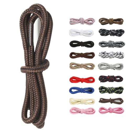 [Amerlery] �C�Ђ� �ەR �V���[���[�X 100cm 120cm 140cm 160cm 4mm�� �u�[�c�p �C�R Shoelaces 2����(4�{) �K���o�R�C�A�u�[�c�A��ƌC�A�J�W���A���V���[�Y (�R�[�q�[�E�_�[�N�u���E��, 120cm)
