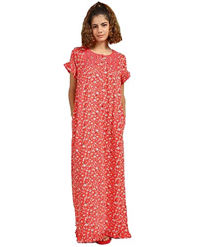Shyla By Fbb Womens Dressing Gown Lng 452 Coral X Desertcart
