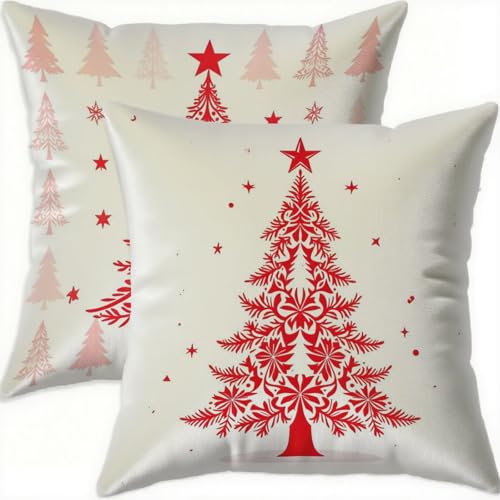 Housse coussin 65x65 lavable et imperméable rouge fermeture éclair invisible - 2