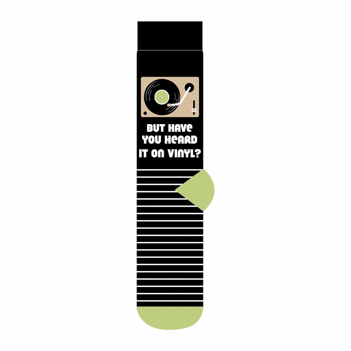 Music Multicolor But Have You Heard It On Vinyl Socks - Size 7-11, Socks, Entertainment, Gift