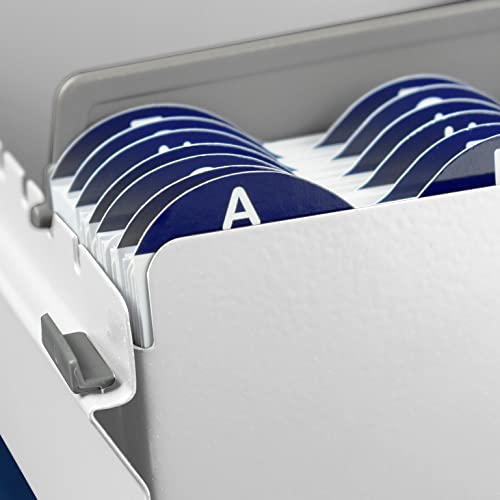 Fichário para Fichas Tamanho 3x5 (Índice Incluso), Acrimet, 921.8 (Branco com Tampa Cristal)