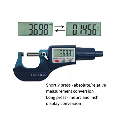 0.001 Mm Electronic Outside Micrometer 0-25 Mm With Extra Large LCD Screen Digital Micrometer Electronic Digital Caliper Gauge - Measuring Layout Tools(75-100mm) - Image 3