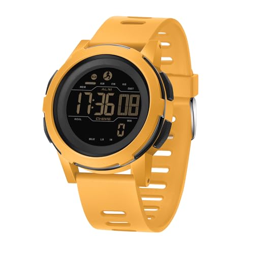 findtime Montre de sport pour homme - Podomètre - Montre militaire étanche pour homme - Compteur de pas, de calories et de distance - Montre numérique...
