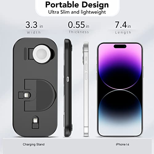 Charging Station For Multiple Devices Apple Products 3 In 1 Charging Dock For Apple Watch Ultra/8/Se 2/7/6/Se/5/4/3/2/1 Travel Charger Fast Charging Stand For Iphone 14 Plus Pro Max/13/12/11-Black #TOP2