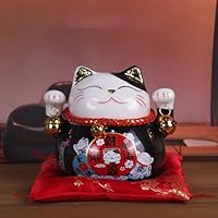 Amazon.co.jp: 招き猫 置物 開運 貯金箱 手を振る招き猫 招福 金運祈願