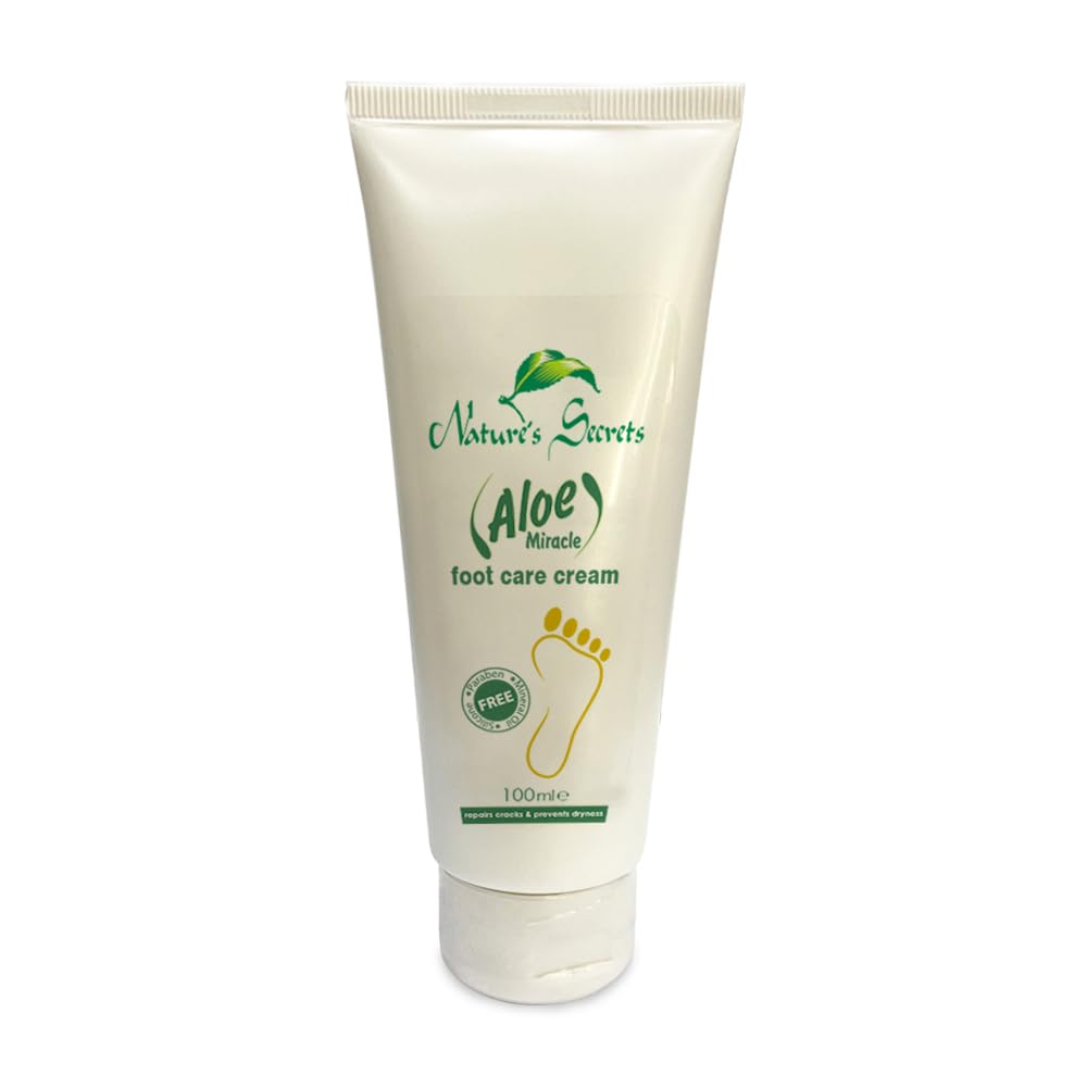 Nature’s Secrets Aloe Miracle Foot Care Cream. For Dry, Cracked Feet. Intensive Repair. With Urea, Bee’s Wax, Ceylon Coconut & Aloe Vera