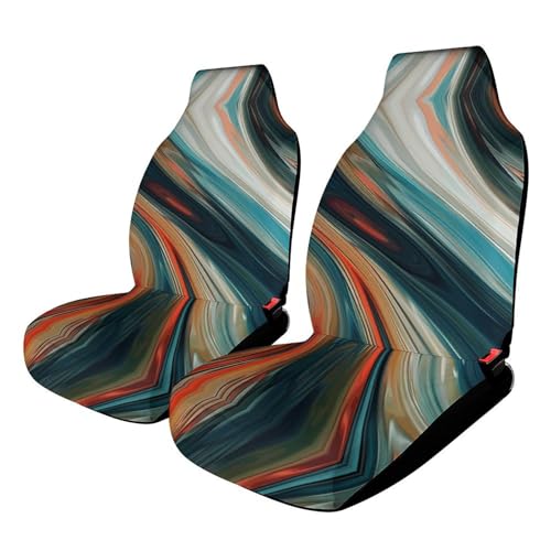 Protection universelle pour sièges de voiture lot de 2 housses auto à rayures colorées