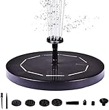 【Umweltfreundliche Batterie】: Diese solarbrunnen garten eingebaute 1200mAh Batterie, automatische Speicherung von Sonnenenergie, echte grüne Solarwasserpumpe. Es nutzt die Sonnenenergiequelle voll aus, es wird noch für eine Stunde nach Einbruch der Dunkelheit verwendet, was sehr ist umweltfreundlich.