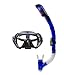 Snorkel Set - Adult Scuba Diving & Anti-Fog Mask (BLUE)