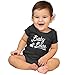 Texas Tees Gift for New Baby, Baby Bear Bodysuit, Little Brother Bodysuit with Bear, Black 3-6 m