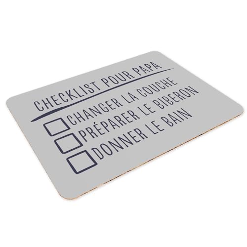 Sets de table souples grand format protège table dessous liège gris