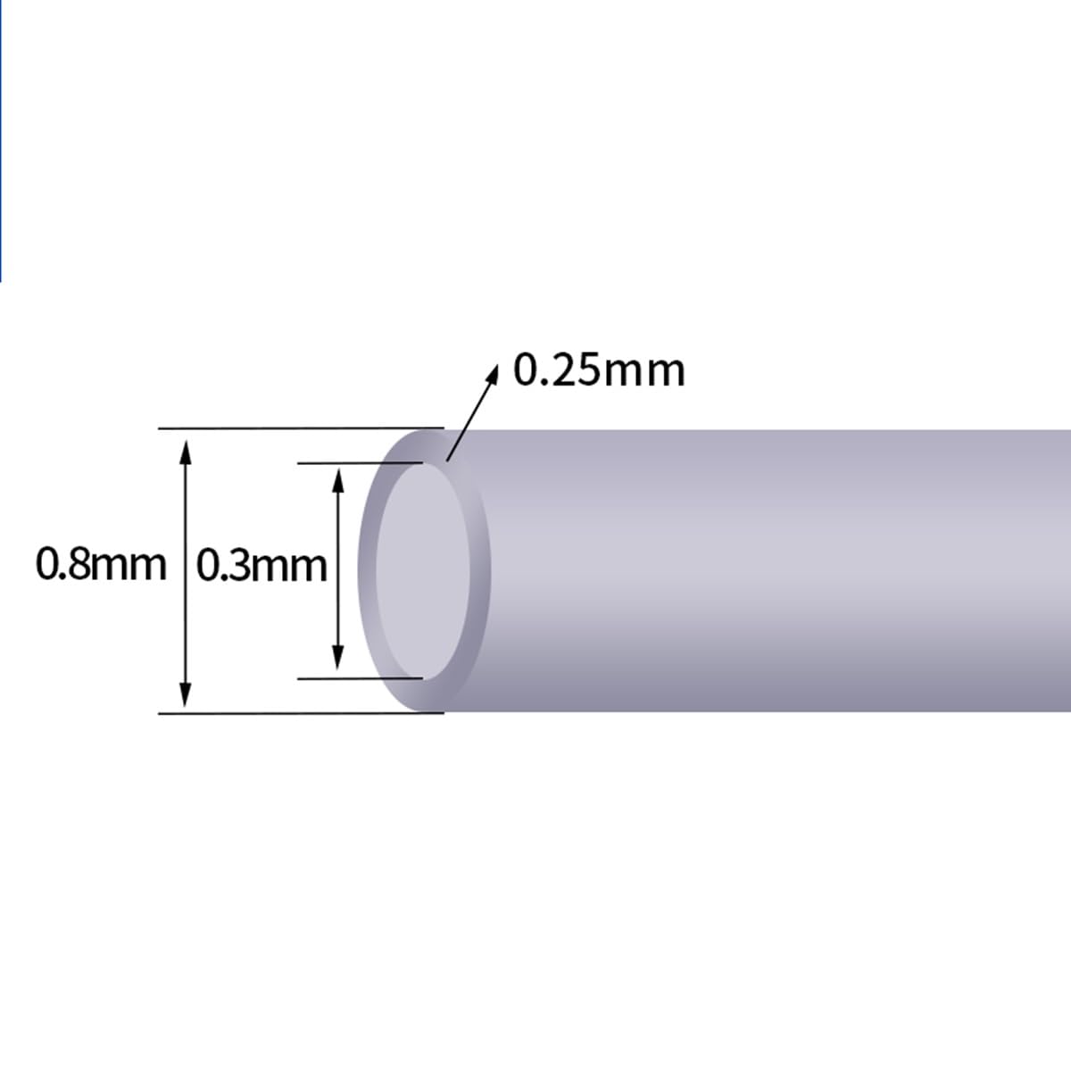 Tubo de silicona transparente de 40 metros, manguera dispensadora de agua flexible para aplicaciones horizontales, diámetro exterior de 0,8 mm, diámetro interior de 0,3 mm, tubo de silicona duradero y