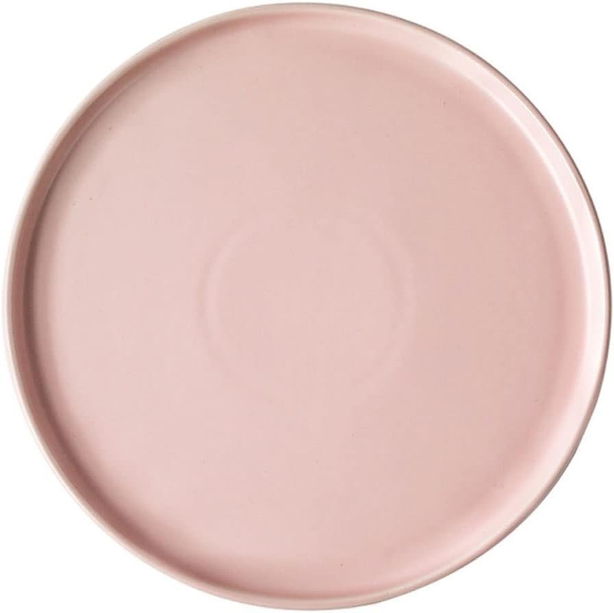 Food Plates Set Tableware Dishes for Serving Plate Sets Home Plate Tiers Dinner Designer Kitchen Dining Bar (Material : Pink)
