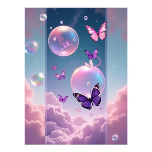 TZTTZT Kits de arte de diamantes para adultos – Impresión moderna de orquídea mariposa n.º 180 Kits de pintura de diamantes para adultos principiantes, pintura de diamantes sin marco para decoración