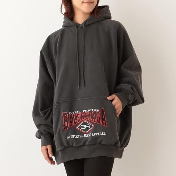 Amazon.co.jp: [バレンシアガ]トップス パーカー フーディー オーバーサイズ フーディー ブラック レディース BALENCIAGA  697879 TMVB1 0100 OVERSIZED HOODIE BLACK [並行輸入品] : ファッション
