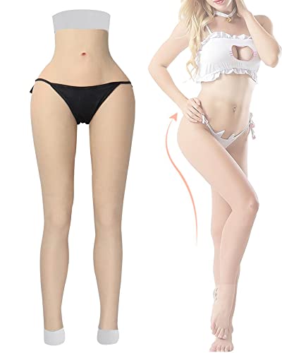 Silicone Pants Ankle Length Hip Enhancer Silicone Pants Butt Lifter for Crossdresser Transgender Drag Queen (Natural,Free Size)
