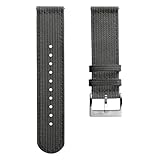 WatchGecko RidgeFlex Cinturino per orologio militare britannico [grigio scuro, 20 mm]