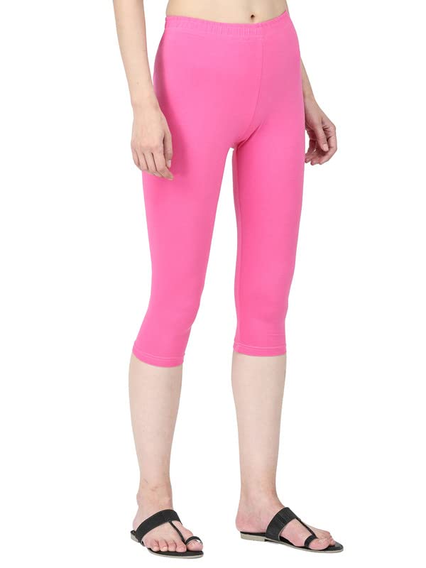 Image of Robinbosky Premium Stretchable Cotton Capri Legging for Women | Suitable for Formal wear & Casual wear | High-End Elastic Makes. The Leggings Squat Proof and Durable for Travel, Yoga, & Workout.
