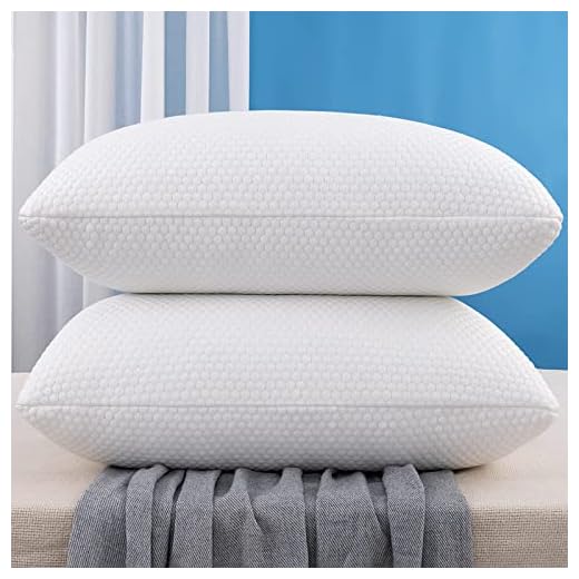 Molblly King Size Pillows 2 Pack, Shredded Memory Foam Bed Firm Pillows for Sleeping Set of 2, Adjustable Loft Bed Pillows with Washable Hypoallergenic Cover for Back and Side Sleeper King Pillows